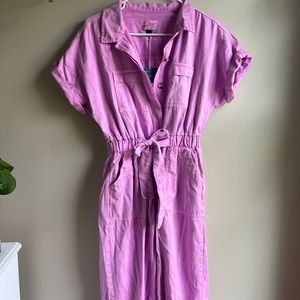 Pink utility jumpsuit